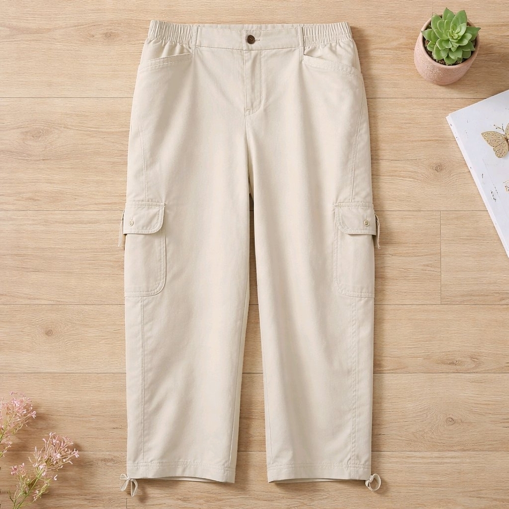 Zenergy By Chico's Cropped Cargo Pants Size-0 (Small)